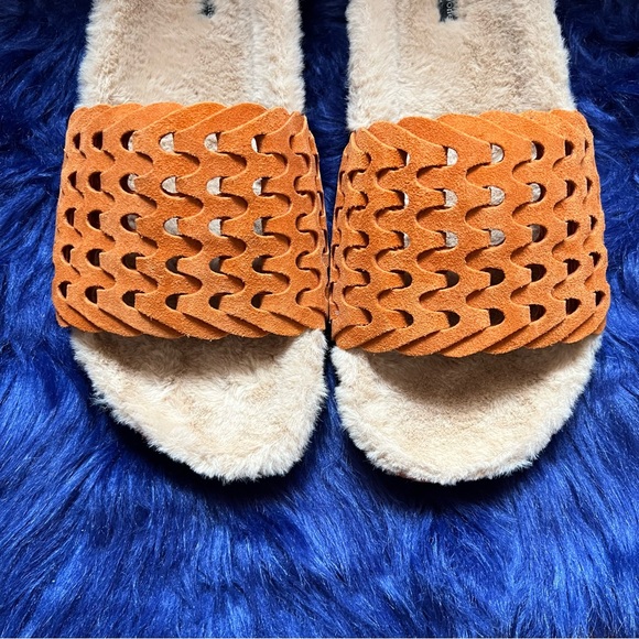 New! RAG & BONE Bailey Faux Shearling Lined Slippers Slides - Picture 5 of 9